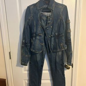 Dereon denim pants size 5/6 pants with M jacket